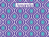 Peacock Pattern coolcorks 24 x 18 adhesive back - $80 Purple/Teal 