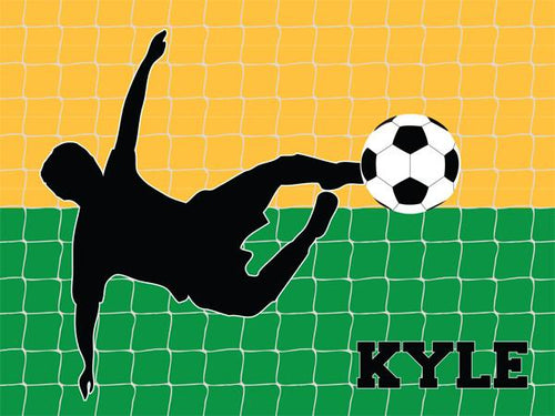 Soccer Player coolcorks 12 x 12 adhesive back - $45 Yellow 