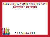 Alphabet Cork Board coolcorks 24 x 12 adhesive - $65 Red