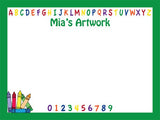 Alphabet Cork Board coolcorks 24 x 12 adhesive - $65 Green