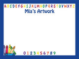 Alphabet Cork Board coolcorks 24 x 18 adhesive back - $80 Blue