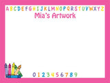 Alphabet Cork Board coolcorks 24 x 12 adhesive - $65 Pink