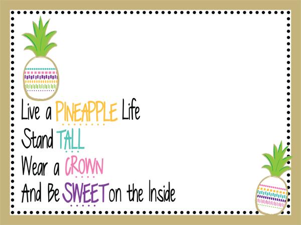 Pineapple Life Cork Board