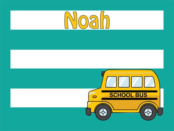 School Bus Cork Board