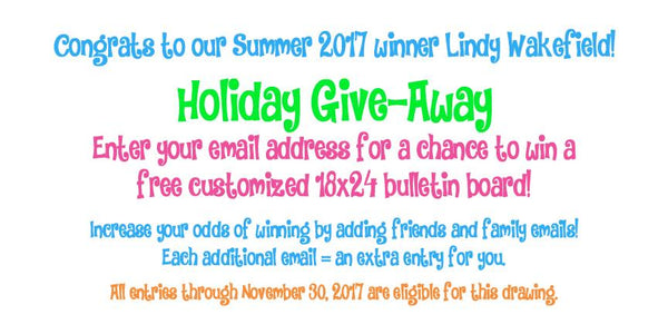 Summer Give-Away Winner