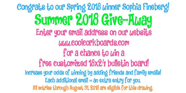 We have a winner for our Spring 2018 Give-Away!