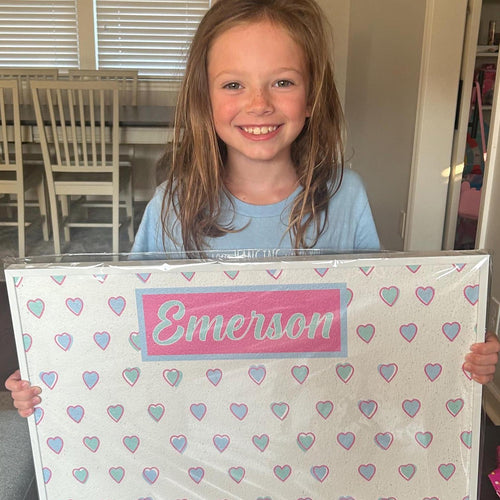 Little Hearts Pattern Cork Board