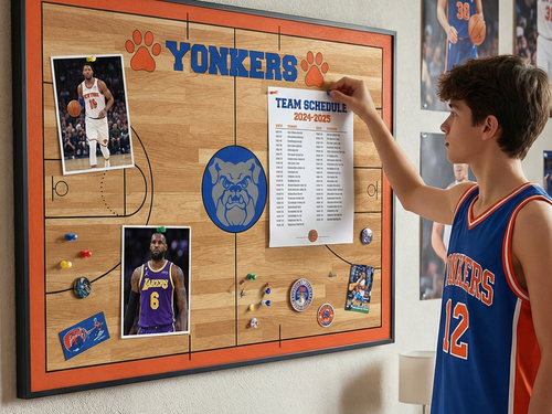 Basketball Court Cork Board
