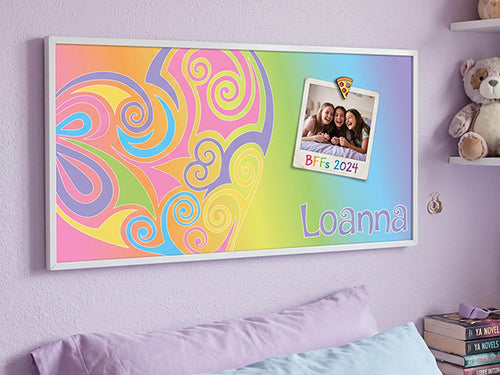 Heart Swirls Cork Board