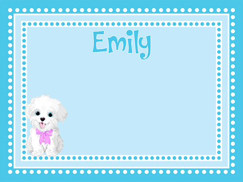 White Puppy Cork Board