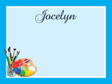 Artist Cork Board coolcorks 12 x 12 adhesive back - $45 Sky Blue and Lt Blue 