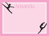 Ballet Silhouettes Cork Board coolcorks 12 x 12 adhesive back - $45 Pink 