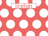 Large Polka Dots coolcorks 24 x 18 adhesive back - $80 Coral 