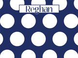 Large Polka Dots coolcorks 24 x 18 adhesive back - $80 Navy 