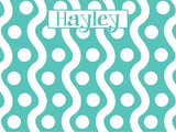 Squiggles and Dots Cork Board coolcorks 12 x 12 adhesive back - $45 Seafoam 