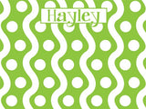 Squiggles and Dots Cork Board coolcorks 12 x 12 adhesive back - $45 Lime Green 