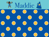 Cheerleader and Megaphone Cork Board coolcorks 24 x 18 adhesive back - $80 Blue/Yellow Gold 