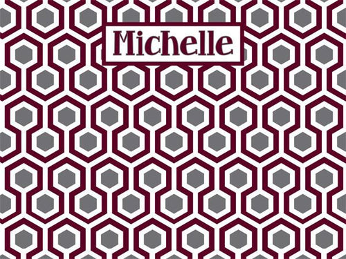 Cool Corks full-color printed personalized cork board with hexagon pattern design