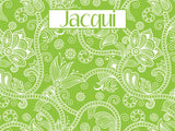 Paisley Pattern coolcorks 24 x 18 adhesive back - $80 Lime Green 