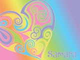 Heart Swirls Cork Board