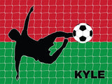 Soccer Player coolcorks 12 x 12 adhesive back - $45 Red 