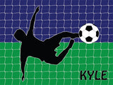 Soccer Player coolcorks 12 x 12 adhesive back - $45 Navy 