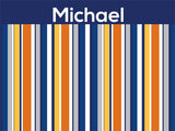 Contemporary Stripes coolcorks 24 x 18 adhesive back - $80 Blue/Orange 