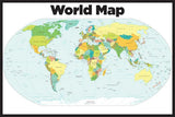 Maps coolcorks 24 x 18 adhesive back - $80 World Map 