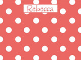 Small Polka Dots coolcorks 12 x 12 adhesive back - $45 Coral 