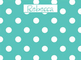 Small Polka Dots coolcorks 12 x 12 adhesive back - $45 Seafoam 