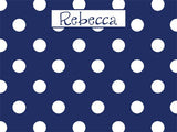 Small Polka Dots coolcorks 12 x 12 adhesive back - $45 Navy 
