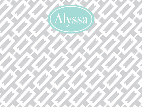 custom printed cork board in gray chain pattern