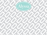 custom printed cork board in gray chain pattern