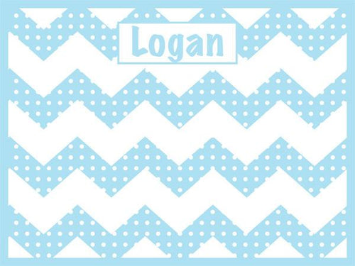 Chevron and Dots Cork Board coolcorks 24 x 18 adhesive back - $80 Baby Blue 