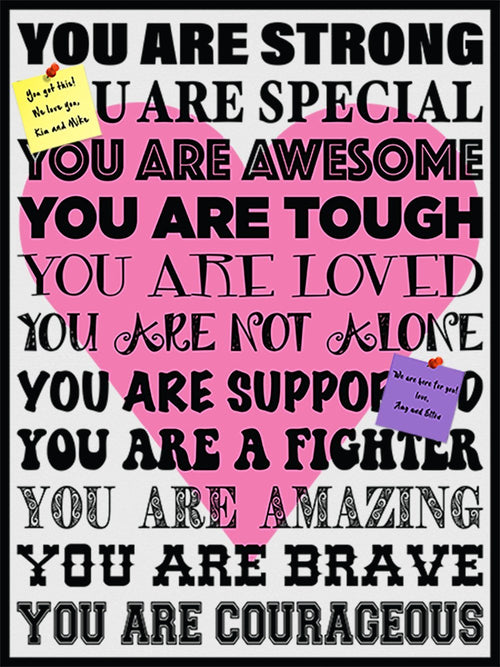 You Are Strong! Cork Board coolcorks Pink 