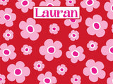 Flower Power coolcorks 12 x 12 adhesive back - $45 Red/Pink 