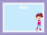 Soccer Star - Girls coolcorks 12 x 12 adhesive back - $45 Lavender 