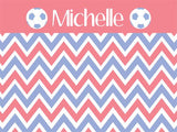 Soccer Chevron coolcorks 12 x 12 adhesive back - $45 Blush/Lavender 