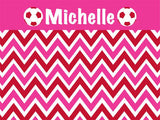 Soccer Chevron coolcorks 12 x 12 adhesive back - $45 Hot Pink/Red 
