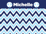 Soccer Chevron coolcorks 12 x 12 adhesive back - $45 Navy/Lt Blue 