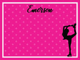 Ice Skater coolcorks 12 x 12 adhesive back - $45 Hot Pink 