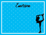 Ice Skater coolcorks 12 x 12 adhesive back - $45 Turquoise 