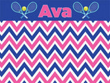 Tennis Chevron Cork Board coolcorks 24 x 18 adhesive back - $80 Blue/Pink 