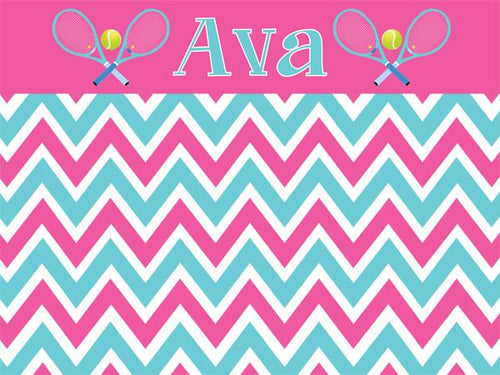 Tennis Chevron Cork Board coolcorks 24 x 18 adhesive back - $80 Pink/Pool Blue 