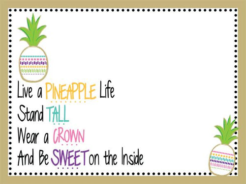 Pineapple Life coolcorks 12 x 12 adhesive back - $45 Multi 