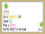 Pineapple Life coolcorks 12 x 12 adhesive back - $45 Multi 