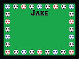 Soccer Border coolcorks 12 x 12 adhesive back - $45 Green/Black 