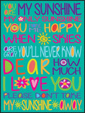 Your Are My Sunshine Cork Board coolcorks 24 x 18 adhesive back - $80 Teal 