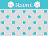 Volleyball Polka Dots Cork Board coolcorks 12 x 12 adhesive back - $45 Grey/Pool Blue 