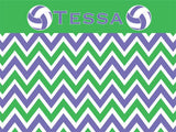 Volleyball Chevron Cork Board coolcorks 12 x 12 adhesive back - $45 Purple/Green 